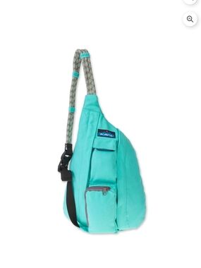 Kavu ROPE Sling Backpack Spring Green Bag White ZIPPERS Canvas Cotton 20x11x5